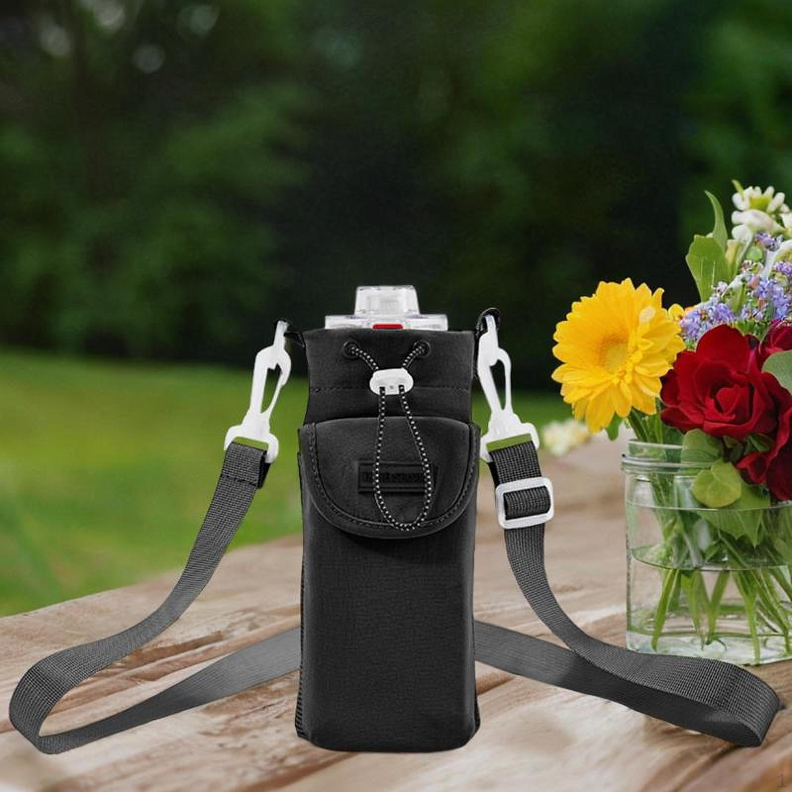 

Сумка для бутылки с водой с регулируемым плечевым ремнем для кемпинга и скалолазания чёрный