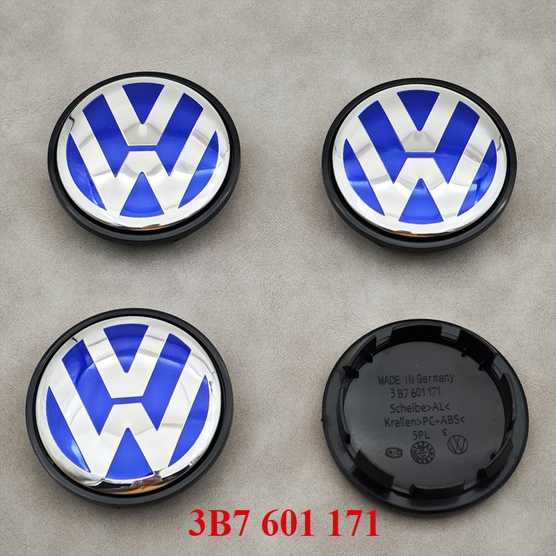 Für VW Volkswagen Jetta MK5 Golf 4 Stück 65mm Blau VW Auto Radnabenkappen Für Volkswagen VW R GTI Golf 6 Passat CC Magotan Touran