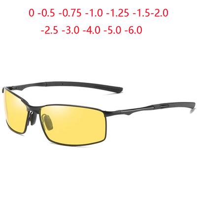 0 -0.5 -0.75 To -6.0 Sport Anti-Glare Square Myopia Sunglasses Men Fashion Driving Prescription Sun Glasses For Male