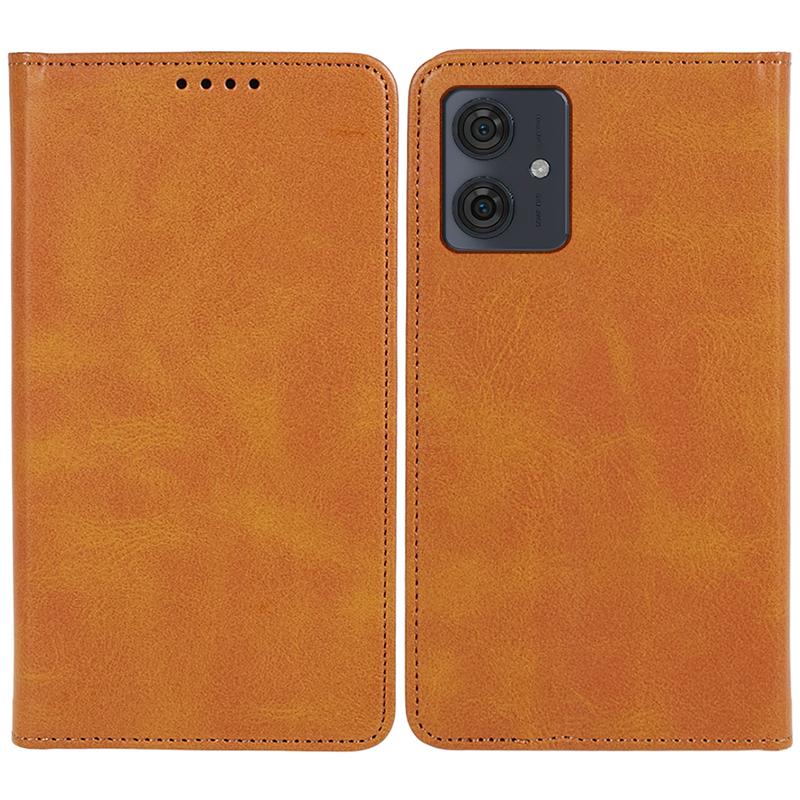 For Motorola Moto G54 5G Case Calf Texture PU Leather Shell Drop-proof Wallet Stand Phone Cover