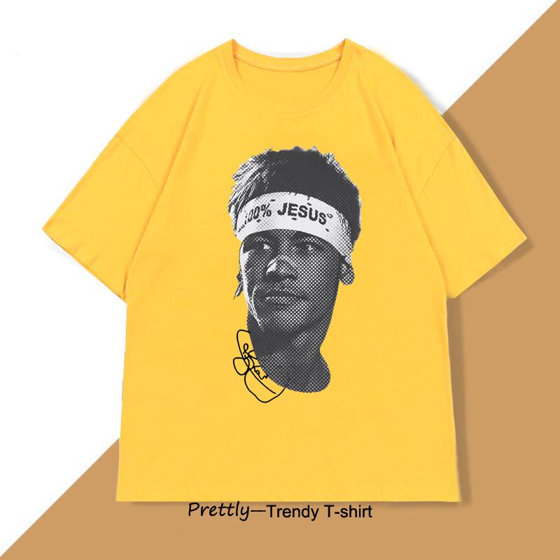 Neymar American Football Star Print T-shirt Men Cotton Short-sleeved T Shirt Unisex Athleisure Print Fashion Oversize Casual Tee