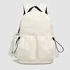 Schoolbag Casual Solid Color Summer Backpack Girls Small Fresh Lazy Wind School Bag Large Capacity Travel Lightweight Nylon Backpack