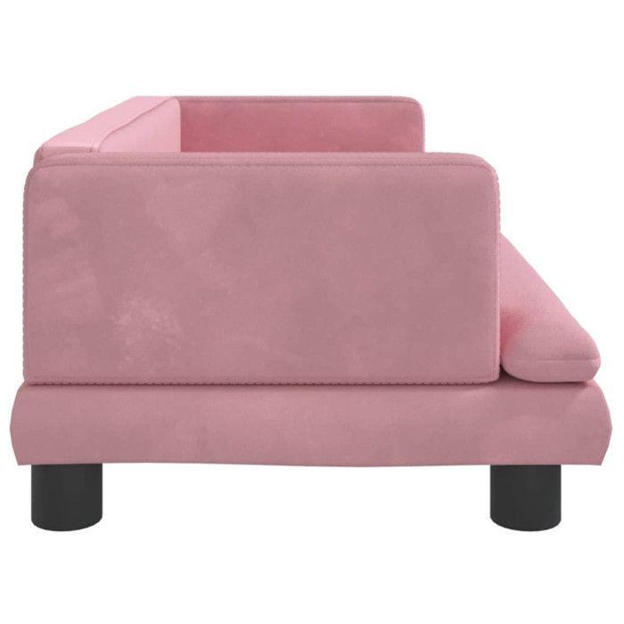 VidaXL Canapé pour enfants rose 80x45x30 cm velours 3196308