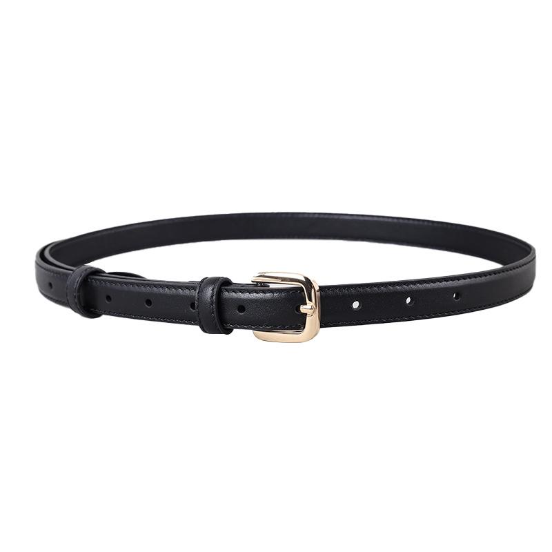 Women's Genuine Leather Cowhide Belt, Summer 2022, Versatile Ins Style, Decorative, for Dresses & Narrow Pants.
