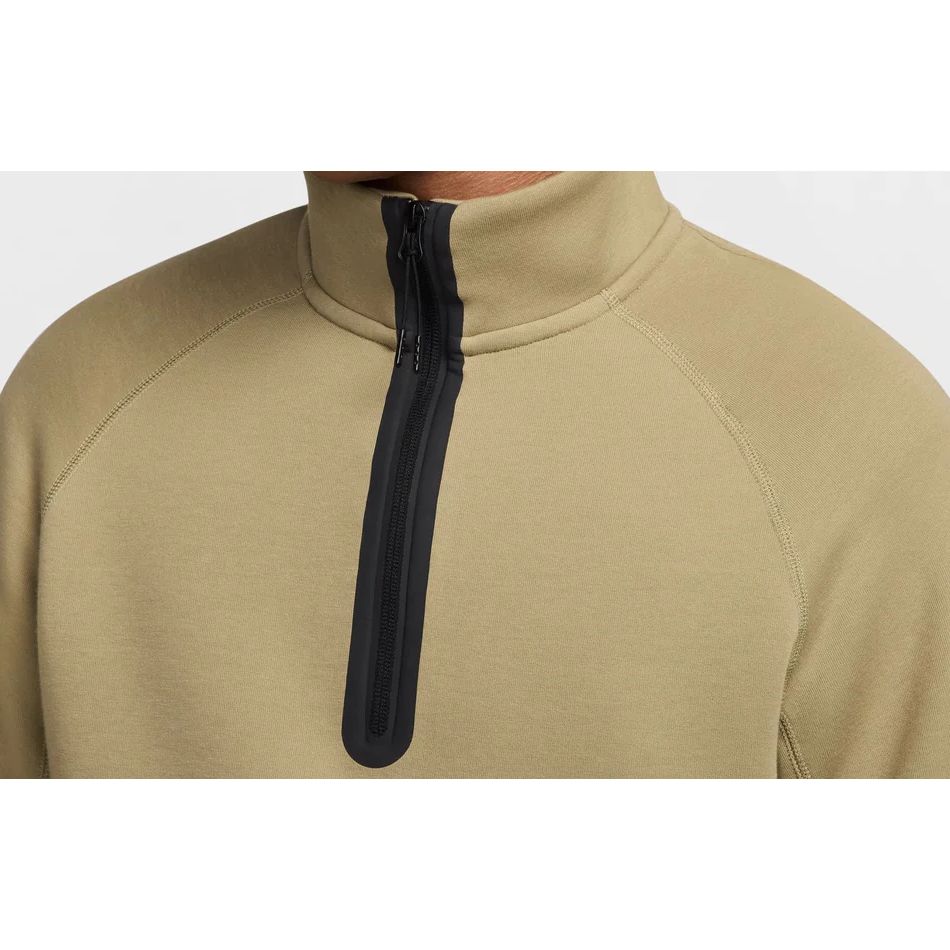 Nike Nsw Tech Half-Zip Fashion Comfortable Soft Pullover Stand Collar Sweatshirt Men Sweatshirt Olive FB7998-276