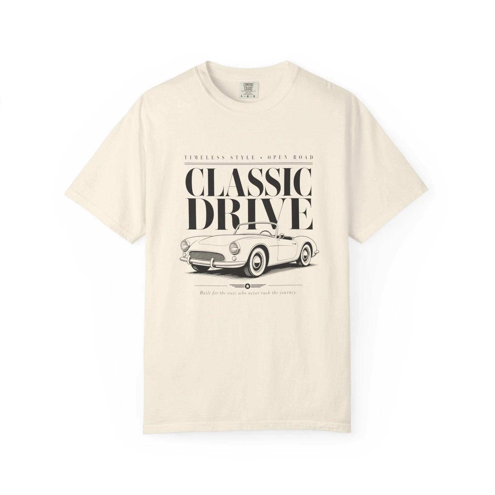 

Classic Drive Vintage Car Graphic T-T-Shirt Retro Open Road Tee M