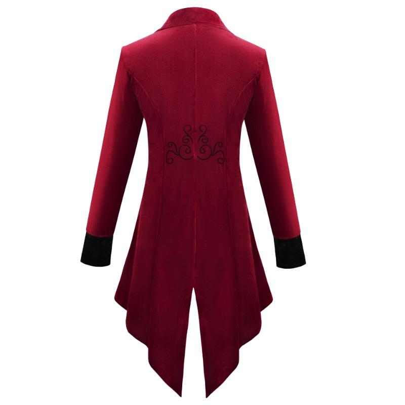 Halloween gentleman's coat medieval retro men's long coat performance costume