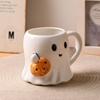 600ML Halloween Cute Ghosts Ceramic Mugs Ceramic Drinking Glass With Handle Halloween Pattern Cup Ghost water cup Coffee Mug