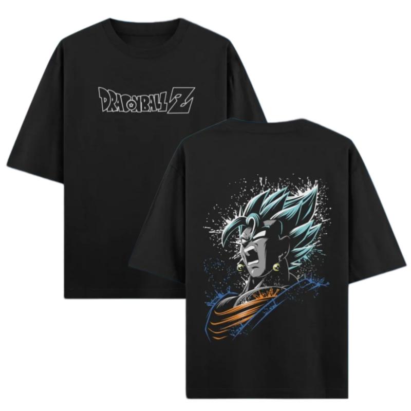 

Dragon Ball Super Vegito Blue Splash Art TShirt Anime Doublesided Print Cotton Tee for Men Kids Casual Streetwear Top S