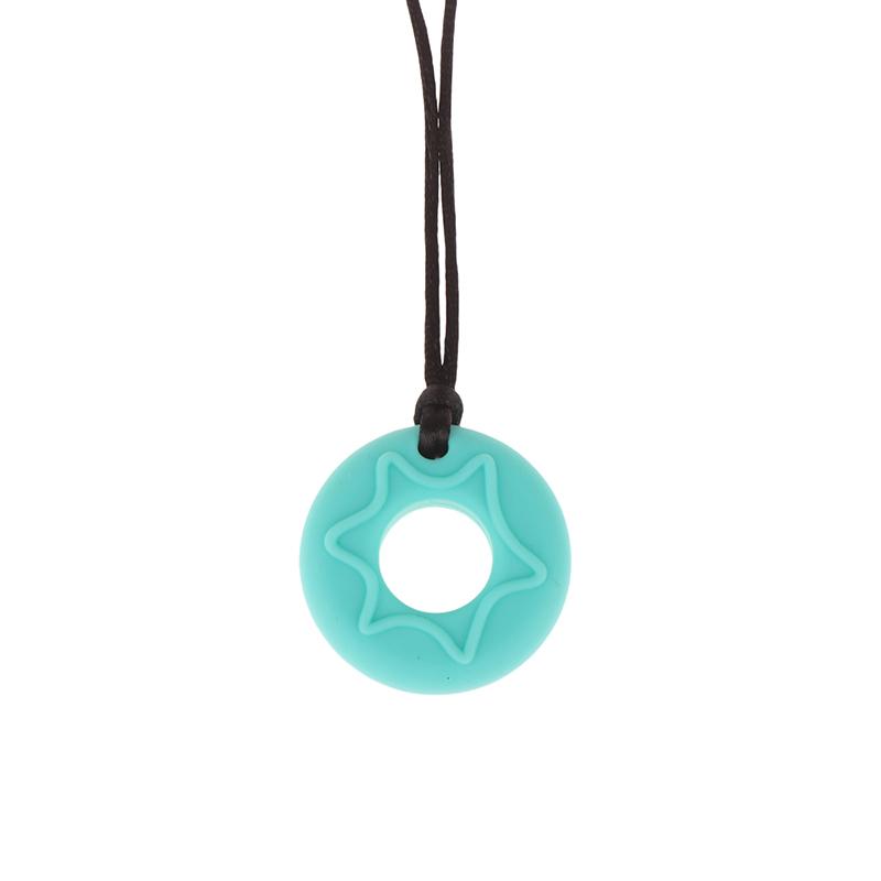 

Детский прорезыватель-пончик Силиконовое жевательное ожерелье для прорезывания зубов Аутизм Кусание Жевание Уход за ребенком Бусины без BPA зелёный