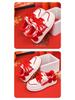 2025 Winter New Arrivals: Girls' Versatile Red Casual Sports Shoes for Middle and Big Kids