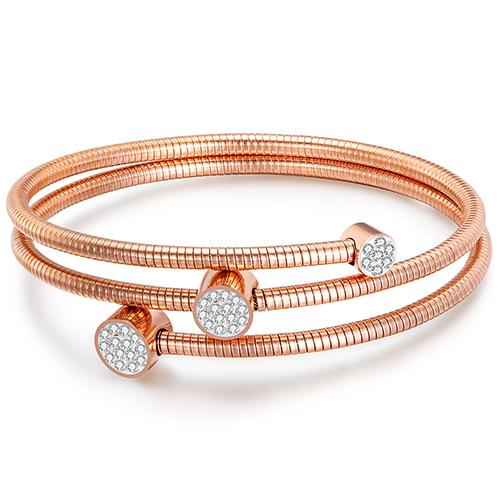 New Arrival Fashion Cable Wire Bracelet for Women High Quality Stainless Steel Crystal Charm Bracelets Bangles for Women