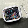 Clear Earphone Cases Cover With Hook Case For Samsung Galaxy Buds 4 Pro Live 2Pro 2 4Pro 3Pro 3 FE Star Moon Pattern