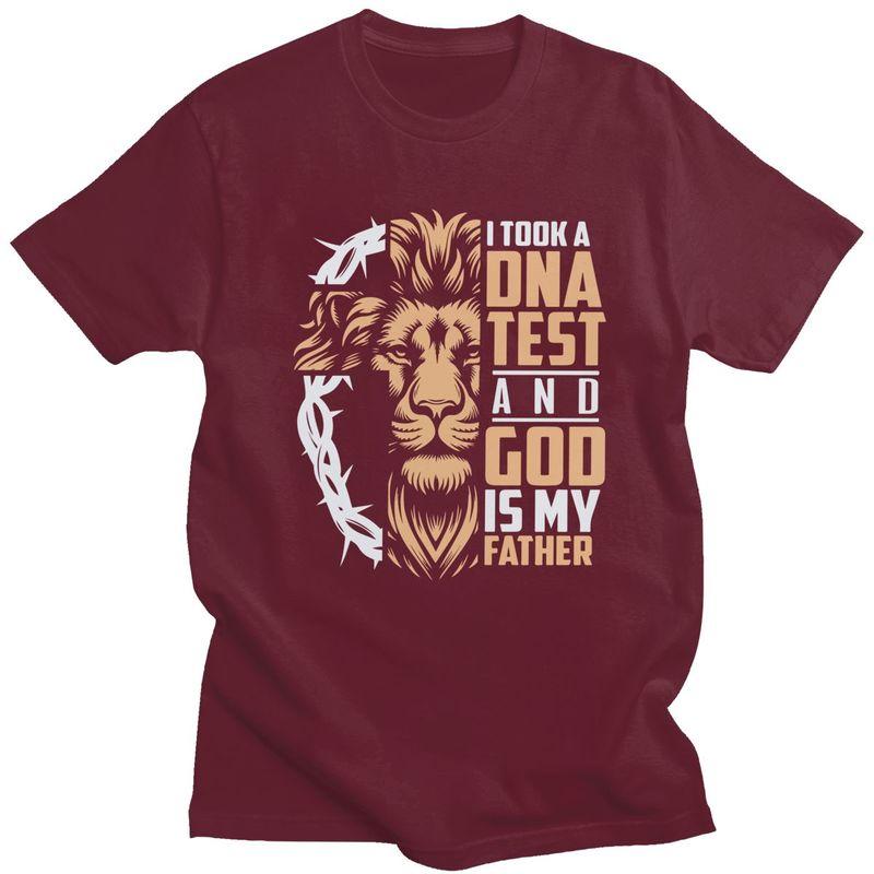 Custom I Took A Dna Test God Is My Father Tshirts for Men Short Sleeve Leisure Tshirt Loose Fit Pure Cotton Tees Gift Idea