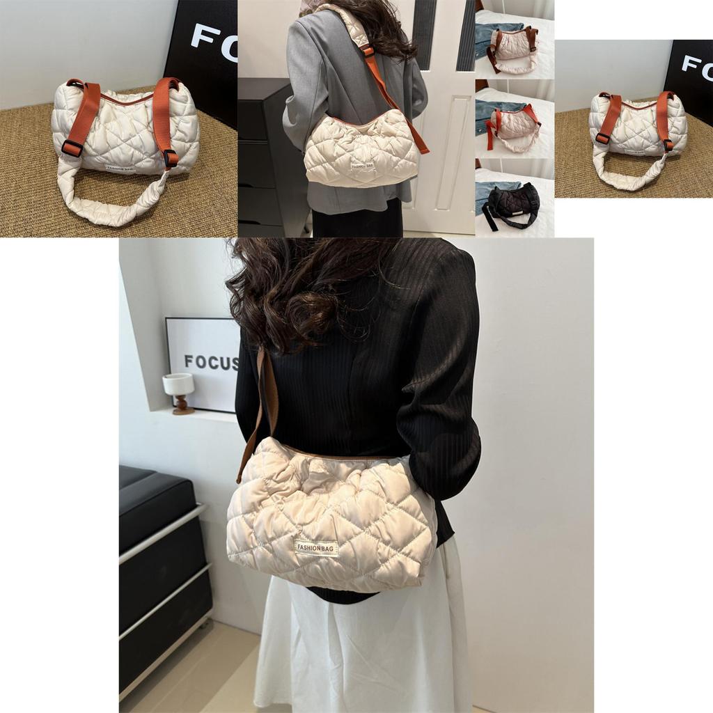Trendy Vintage Inspired Diamond Textured Handbag Versatile Everyday Tote Bag For Casual Outfits