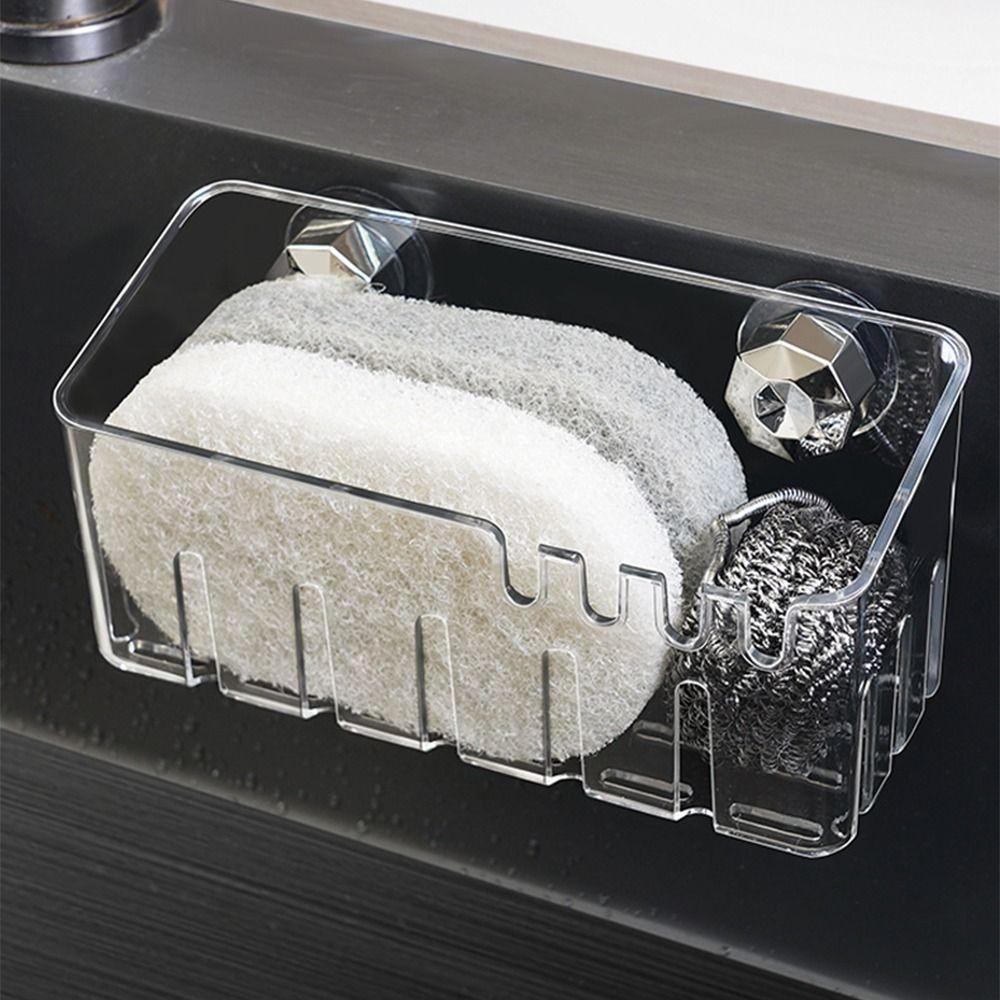 Suction Cup Kitchen Storage Racks Self-draining Seasoning Organizer Kitchen Sink Rack  Drain Rack