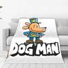Manta de Lã Dogman Cool Manga Quadrinhos Dog Man Manta Divertida para Cama Sofá 200x150cm Peça de Tapete Leve Fina