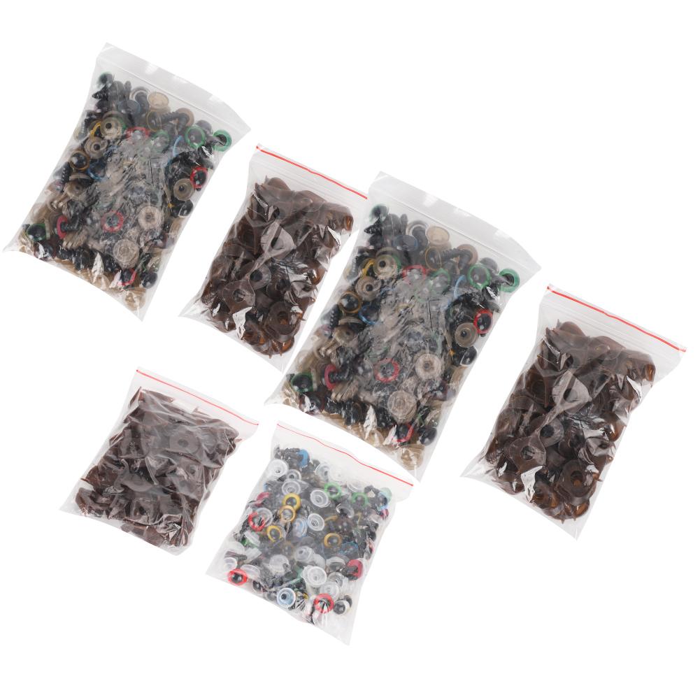 Mix Color Plastic Safety Eyes with Washer Accessories for DIY Crafts Teddy Bear Animal Dolls Puppet