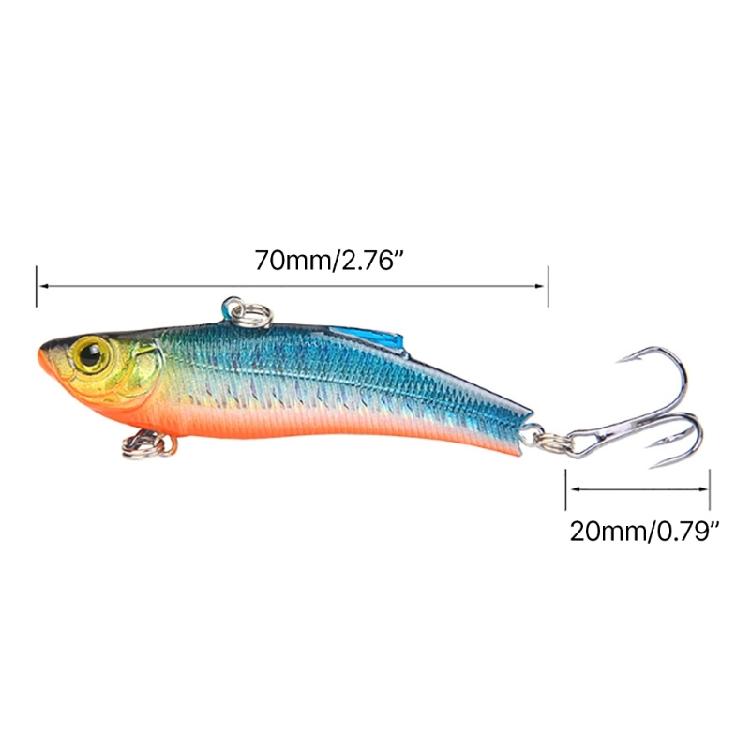 Winter Ice Fishing Lures 7cm/18g Hard Baits Crankbait with Treble Hooks Swimbaits