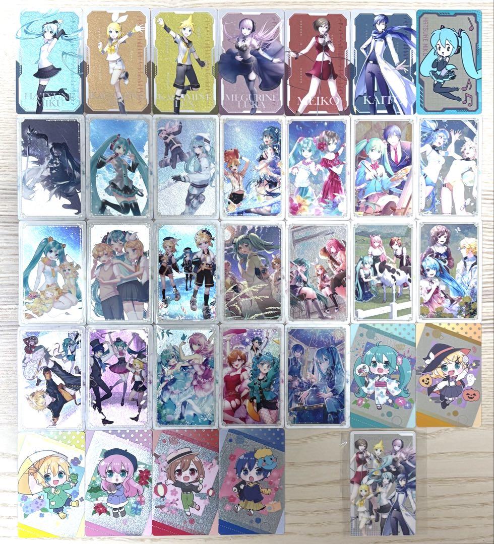

[USED] Hatsune Miku Metallic Card Collection Gum, 32-piece set, with bonus gift when purchasing the box