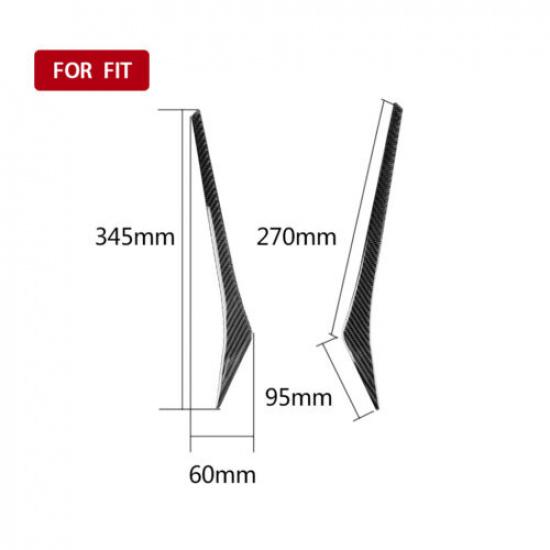 2Pcs For Honda FIT JAZZ 2014-16 Carbon Fiber Headlight Eyebrow Cover Accessories