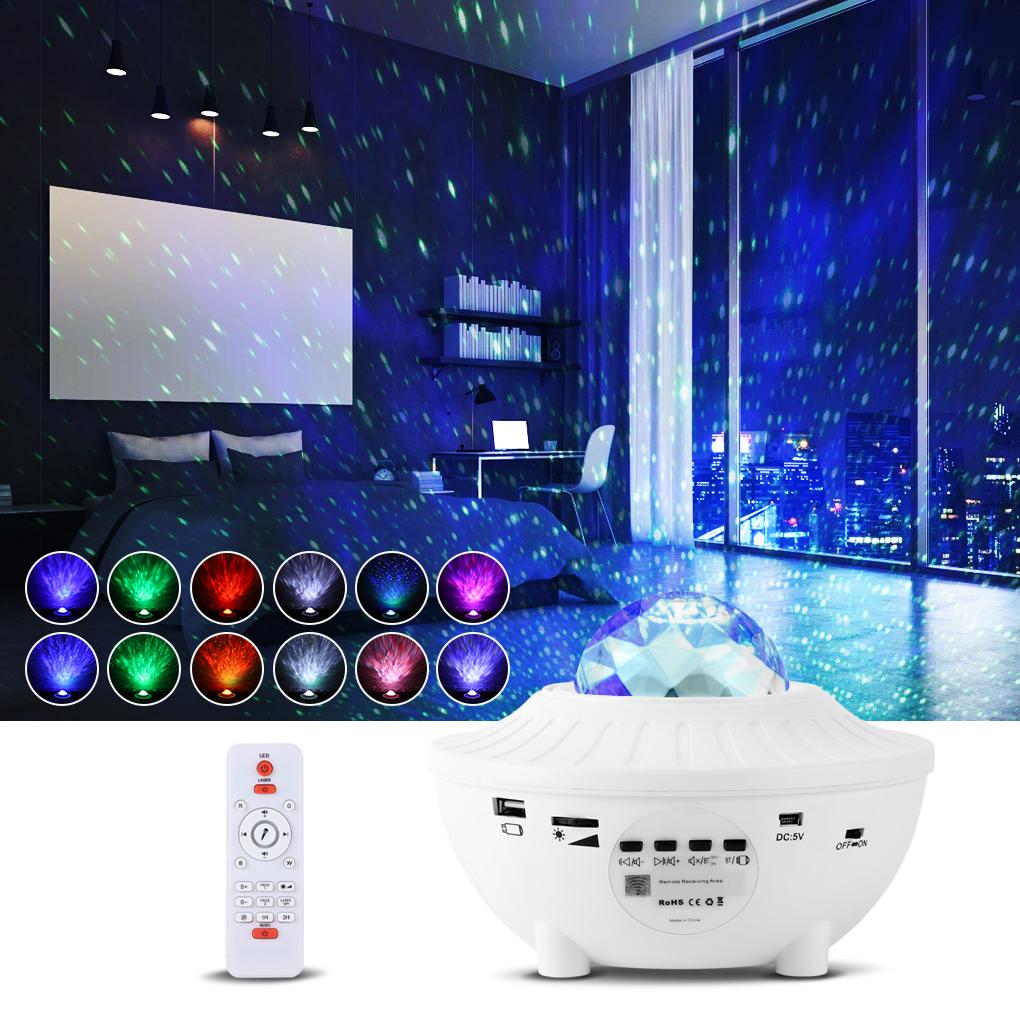 Projector Light RGB Starry Projector Lamp Bluetooth Remote Control Music Projecting Lightr for Bedroom Decoration Birthday Gift