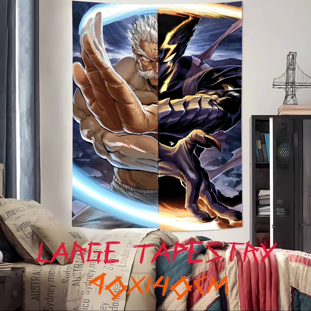 Large HOT Popular Cool Anime One PPunchS Top Man Tapestry Decoration Bedroom Dormitory Background Tapestry