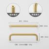 Italian Minimalist Solid Brass Furniture Handles Golden Handles for Wardrobe and Drawer Hardware Fitting Kitchen Cabinet Handles 2
