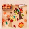 48Pcs Felt Tree Diy Craft Kit Autumn Leaf Non Woven Ornament Reusable Wall Hanging Decor For Thanksgiving Home Party