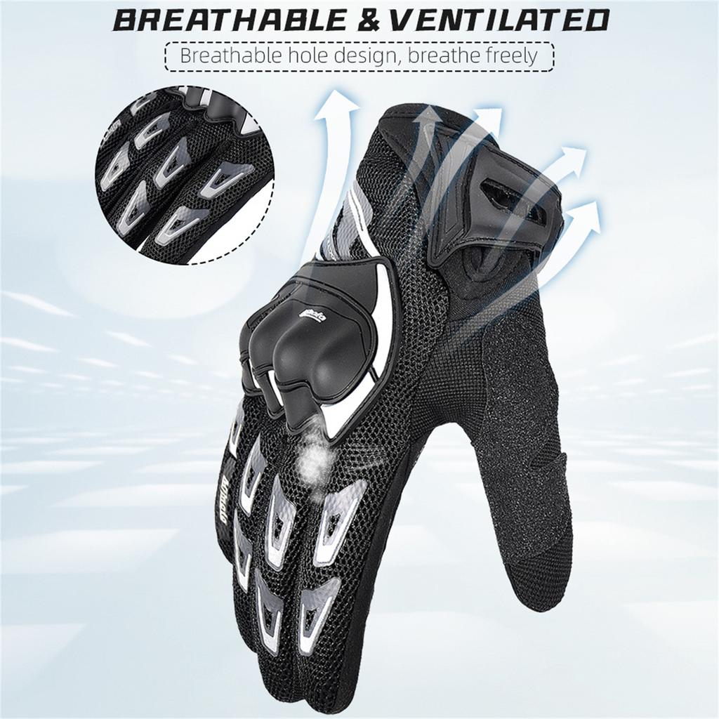 Anti-drop breathable men's and women's wear-resistant and non-slip touchscreen racing gloves