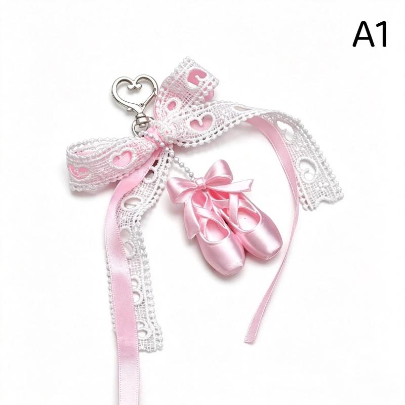 Ballet Shoes Keychain Cute Fashion Hanging Ornament 1Pcs Lightweight Keyring Pendant for Luggage Tag Decor Ballet Class Reward Gift