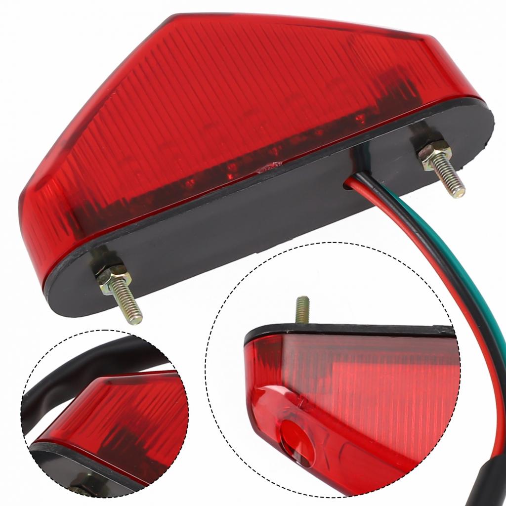 12 LED Motorcycle Headlight And Taillight Wide Angle And Reflective Coating