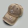Frühling und Herbst Amerikanische Retro Bergspitze Buchstabenstickerei Baseballkappe Herren und Damen Hohl Windschutzkappe