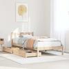 VidaXL Bed Frame with Drawers 100x200 Cm Solid Pine Wood, Slatted Base, Single Bed Frame, Solid Wood Bed Frame, 3301471