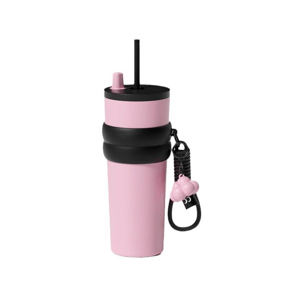 

316 Stainless Steel Insulated Cup 710ML Direct Drinking Cup Thermal Water Bottle Boys and Girls розовый