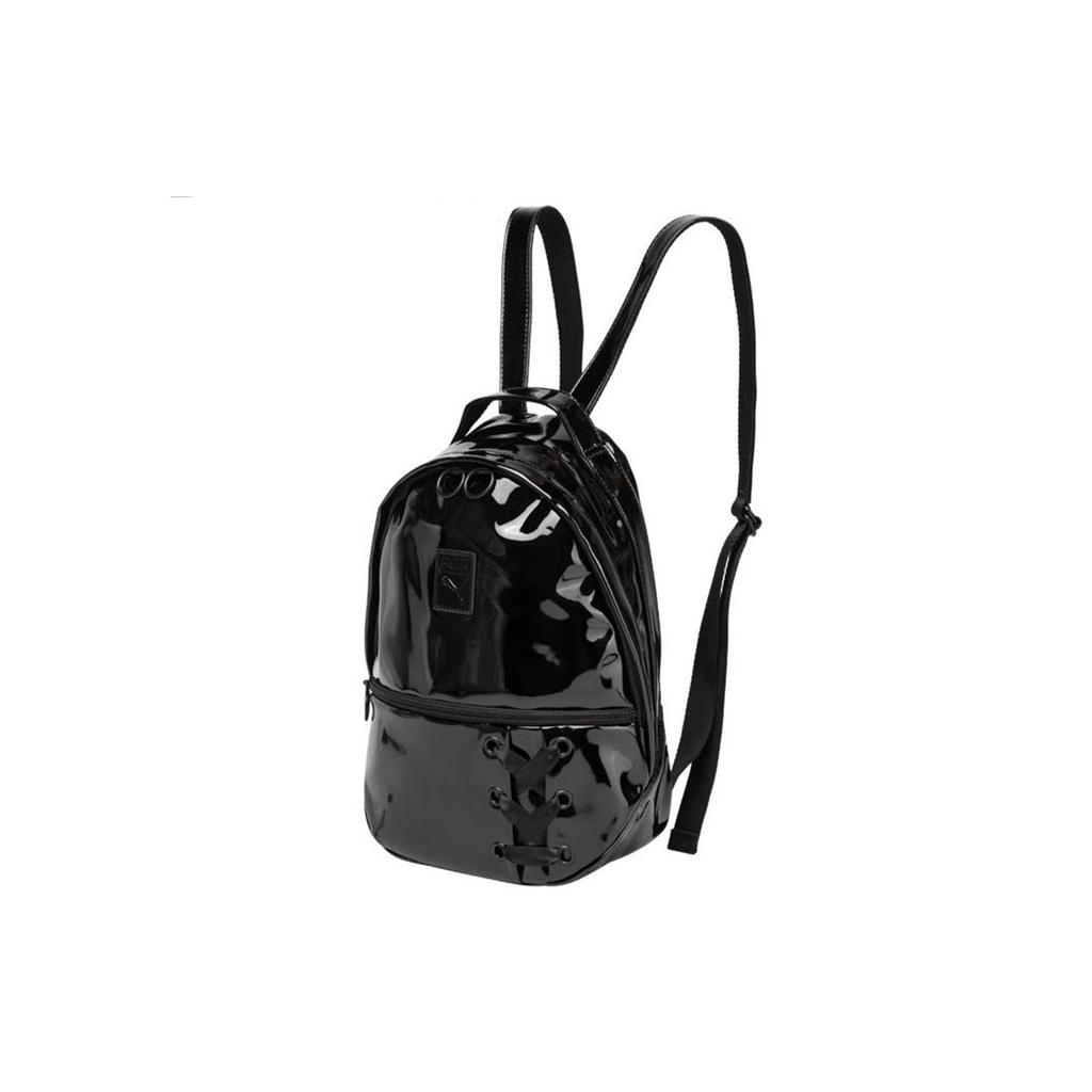 Puma Fashion Casual Travel Synthetic Leather Backpack Women Backpack Black 075807-01