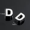 DZ Stainless Steel 26 English 3D Letter Pendant Necklace - Handmade Niche Design