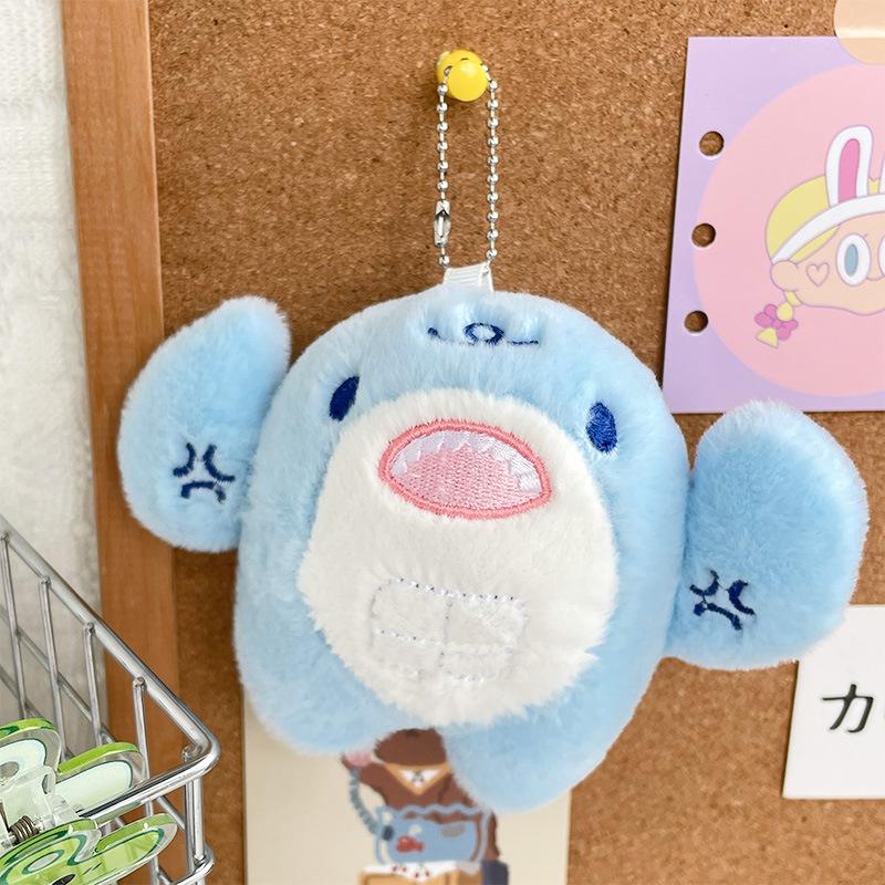 Creative Cute Marine Animal Muscle Shark Plush Doll Student Bag Pendant Grab Machine Doll Doll