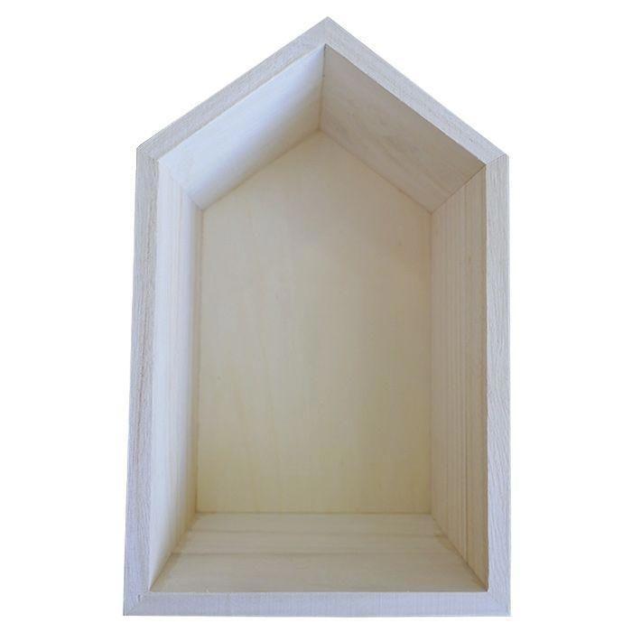 Wooden Shelf House 22.5 X 14 X 10 Cm
