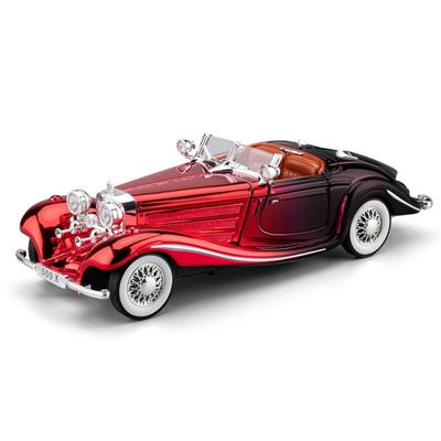 1/24 Mercedes-Benz 500K Electroplate Alloy Model Car Toy Diecasts Metal Casting Sound and Light Car Toys for Children Vehicle