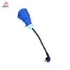 GWUYU Type 2EV Charger Adapter 7KW 32A 250V Blue CEE Female Socket To 16A 3.5KW EU Schuko for Electric Vehicle Portable Charger