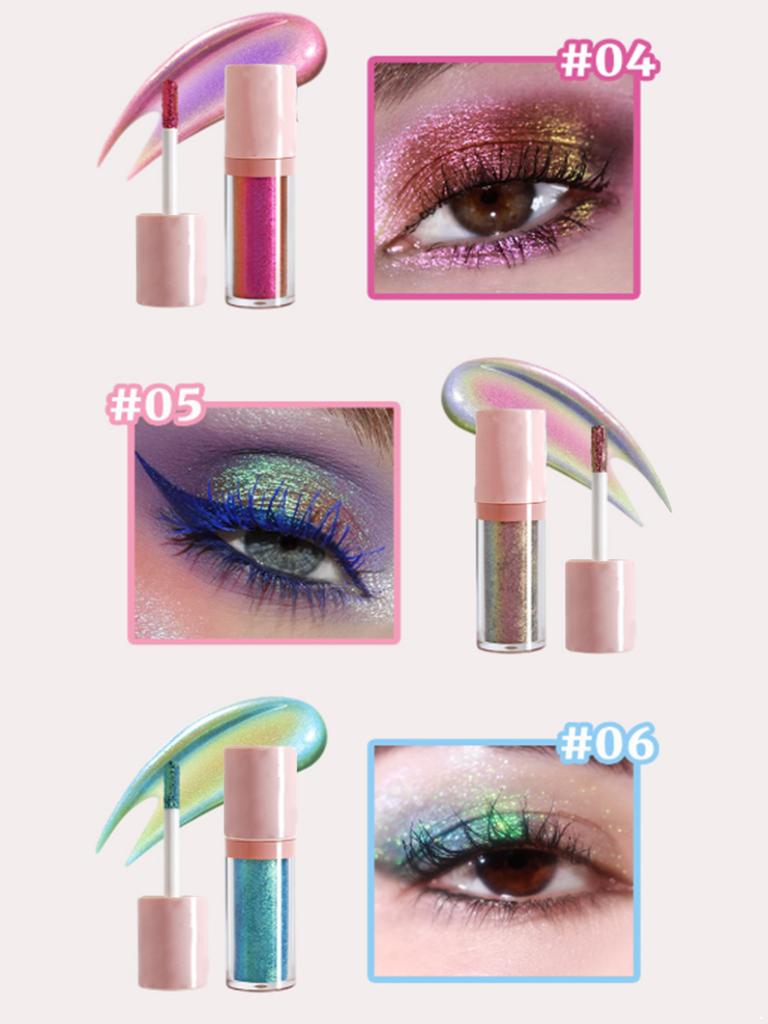 Chameleon Liquid Eyeshadow 4Ml Highly Pigmented Glitter Eyeshadow Multi Dimensional Shimmer Long Lasting Blendable Eye Makeup