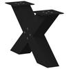 Vidaxl Nogi Do Stolika Kawowego, 2 Szt., Czarne, 50X(30-31) Cm, Stal