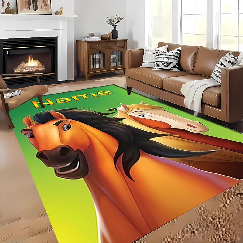 Custom personalization Spirit Riding Free Area Rug - Perfect For Kitchen, Bathroom,Laundry Room Decor Large Size Available,Gift All Seasons