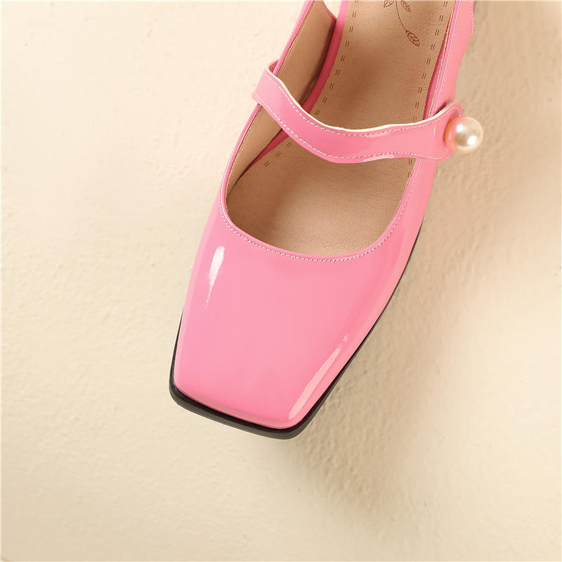 Women's high-heeled sandals spring and summer new simple and comfortable thick heel large size light mouth bag head sandals