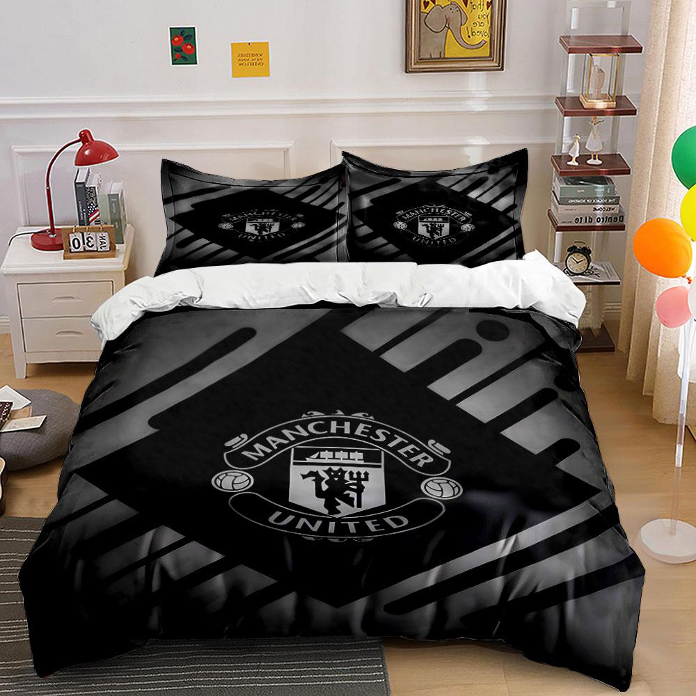 "Manchester United Bedding Set" Bedding Duvet Cover Set Duvet Cover Pillowcases (1 * Duvet Cover 2 * Pillowcases, Without Duvet Insert)