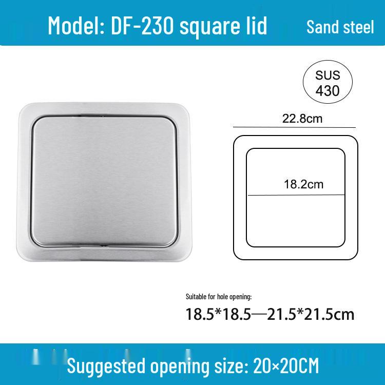 Runder versenkbarer Mülleimer mit Schwingdeckel für die Arbeitsplatte