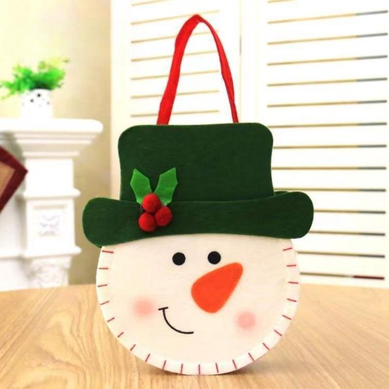 Children's Candy Bag Christmas Gift Bag Decorative Supplies Double-sided Three-dimensional Cartoon Creative Gift Bag