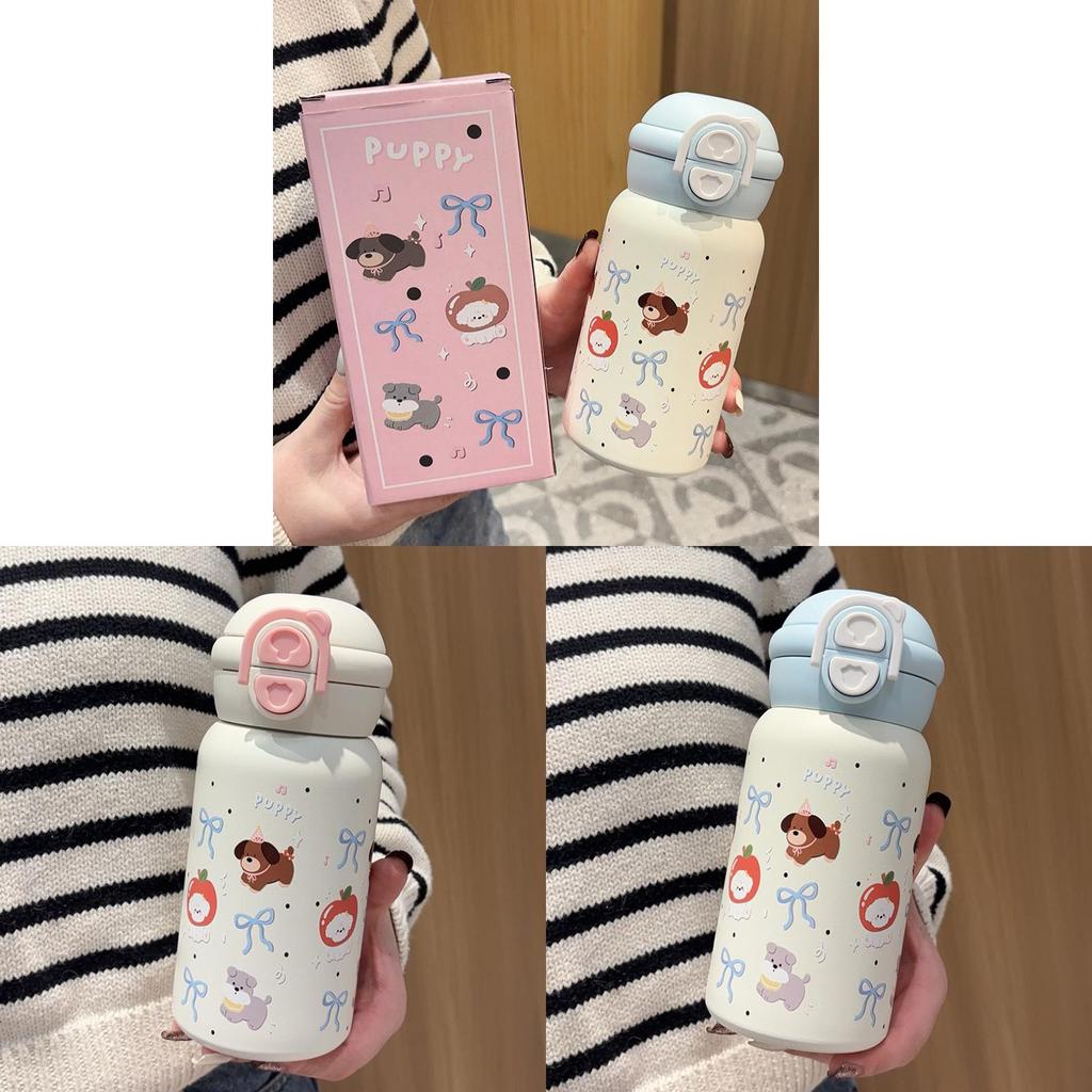 Cute Cartoon Stainless Steel Travel Mug With Lockable Lid For Office Use