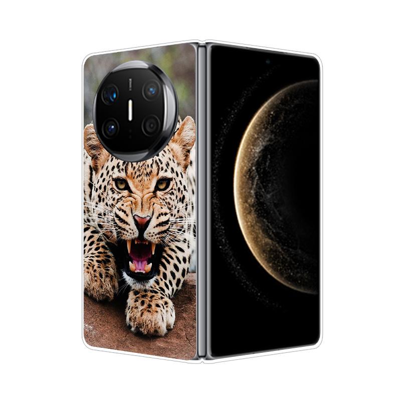 Clear Hard PC Phone Case For Honor Magic V3 Vs3 V2 VS2 Folding Transparent Flower Pattern Cover For Huawei Mate X6 X5 X3 X2 Capa